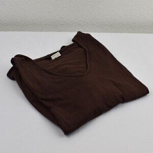 Athleta Long Sleeve w/Hood top Size Small Color Brown Gently‎ Used Condition